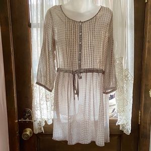 Banana Republic sheer tunic dress